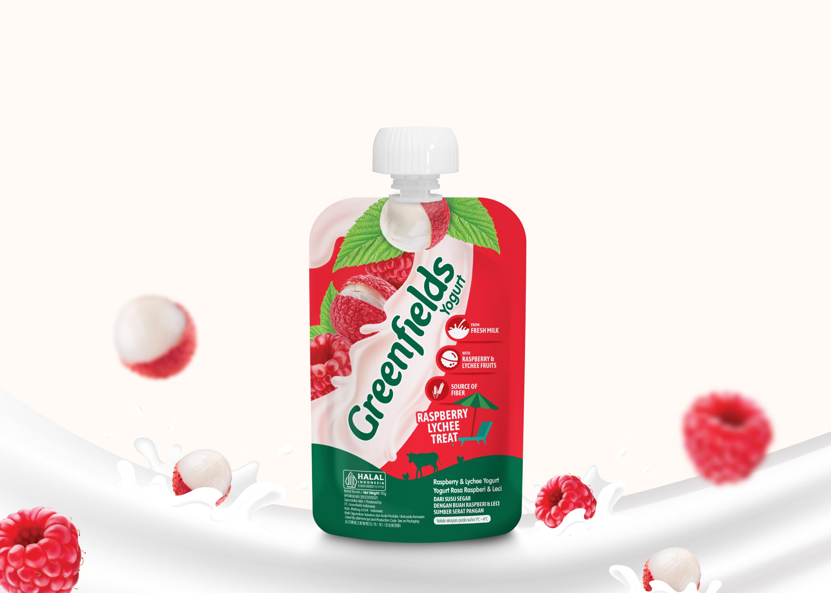 Yogurt Pouch Raspberry Lychee Treat